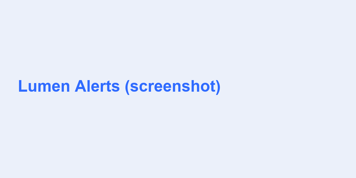 Lumen Alerts screenshot